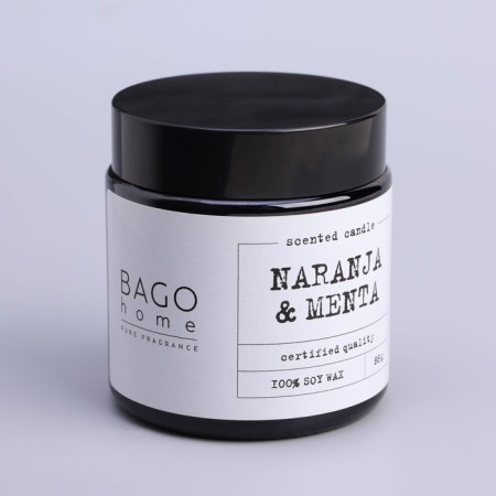 Aromatic candle in the jar "Mint and orange", owl wax, 88 g-8