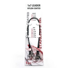 The leash of the steel Namazu Leader 1x7 Nylon Coated Black, D-0.3 mm, L-30 cm, T-11 kg, 3 pcs.   108186