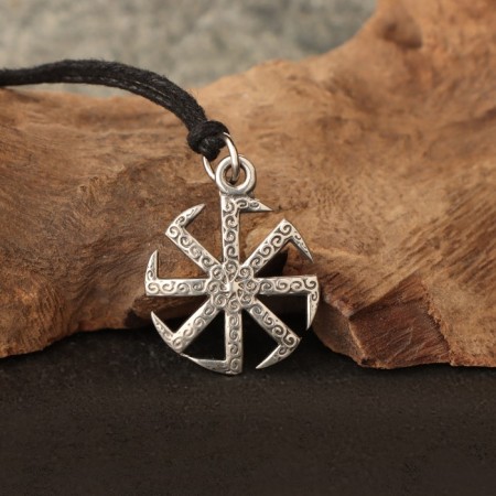 Kolovrat amulet, Pueter metal, art casting-2