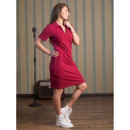 Female dress, size 44, burgundy color-2