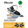Olivetti SC624D pan, with a lid, aluminum, 4 l, black and gray color