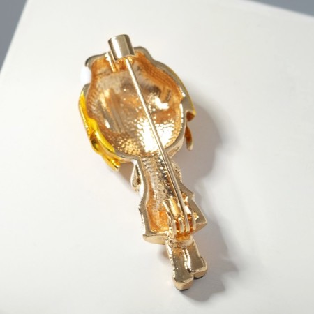 Broach "nurse" blue -eyed, colored in gold-1