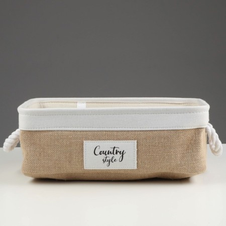 Stellah basket with Country Handles, 370 x 270 x 130 mm, beige-1