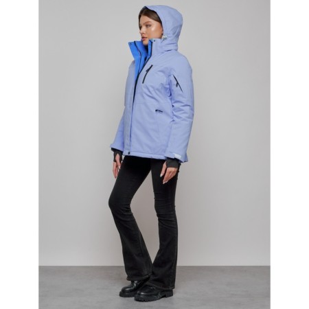 Ski jacket women's winter, size 44, purple color-16