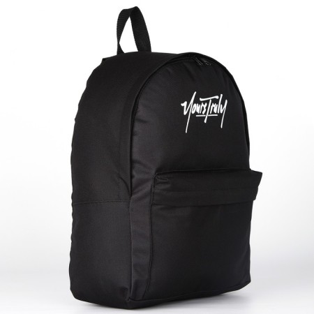 Backpack school textile nazamok, with pocket, 27x11x37, black-2