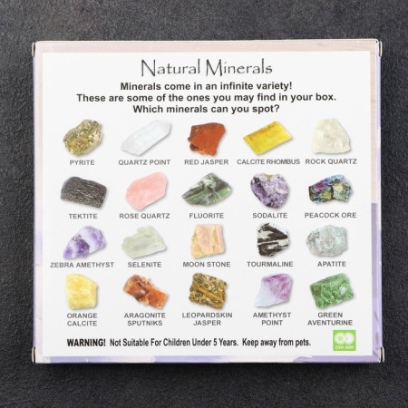 Collection of minerals, 20 pcs, 13x12 cm-5