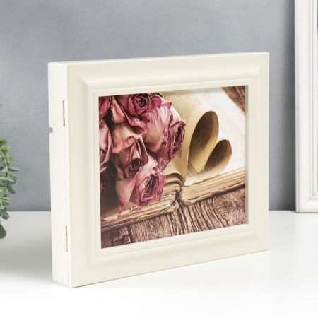 Key "Flowers on the book" Elephant bone 26.5x31.5x4.5 cm-1