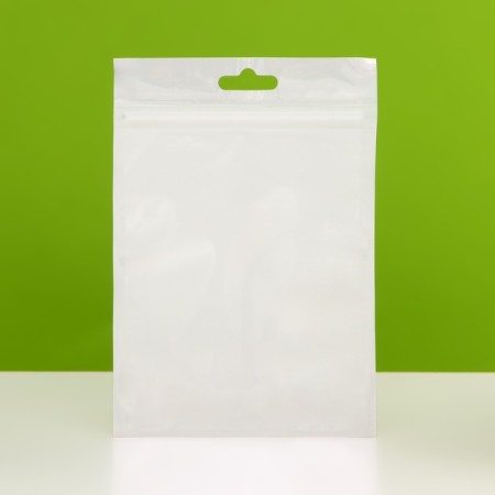 Pack Zip-Lock PP, White, with a continuous window, flat, euros, 11 x 16 cm-2