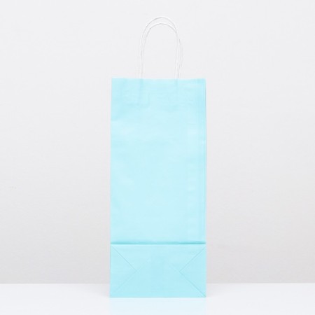 Craft package for a bottle, blue, 14 x 8 x 32 cm-2
