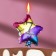 Candle in the cake "Air Ball. Star", number "7", 5.5 cm, multi -colored