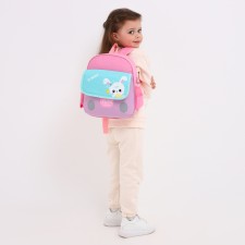 Baby backpack on lightning, 3 outer pockets, pink color