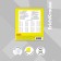 Notebook of 18 sheets in the Erichkrause Bright cage "Classic", cover coated cardboard, OFSET block, yellow