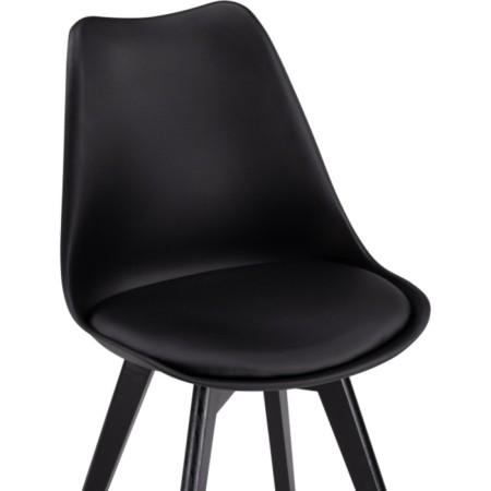 Plastic stool Bonuss array of beech/eco -leather/plastic, black 49x57x82 cm-4