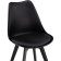 Plastic stool Bonuss array of beech/eco -leather/plastic, black 49x57x82 cm