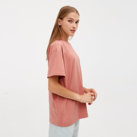 Women's T-shirt Minaku Oversize Fit: dusty pink color, rn 50-1