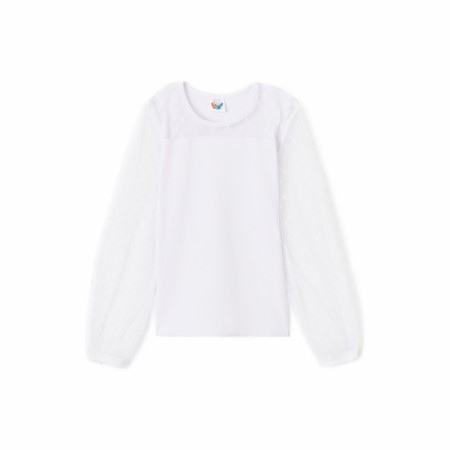 School jumper for a girl, white color, height 128 cm