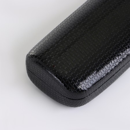 Case for glasses on the cracker, length 15 cm, black color-2