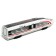 The train is "fast", inertia, light, doors open, mix color
