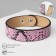 Bracelet Skin "Safari" Python, black pink color, 22 cm