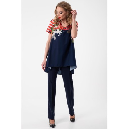 Female blouse, size 44, blue color-8