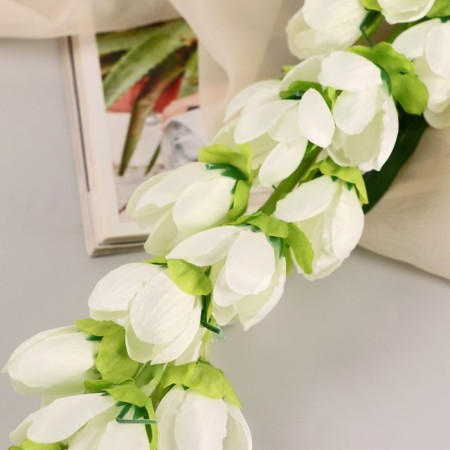 Artificial flowers "Sadovy Dremlik" 3x84 cm, white-1