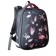School backpack 38 x 30 x 16 cm, ergonomic back, stavia "flamingo" multicolor/gray