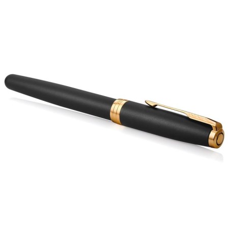 Feature handle Parker Sonnet Core F528 Matte Black GT F Case of Brass, black ink-1