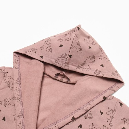 Halat for a girl's pink, pink/unicorns, height 122 cm-1