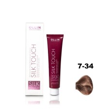 Краситель для волос Ollin Professional Silk Touch, безаммиачный, тон 7/34 русый золотисто-медный