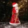 Santa Claus "Red fur coat, with a staff" 39 cm, moves, red