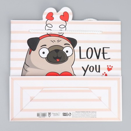 Gift package, packaging, "Love You", 25 x 26 x 10 cm-5