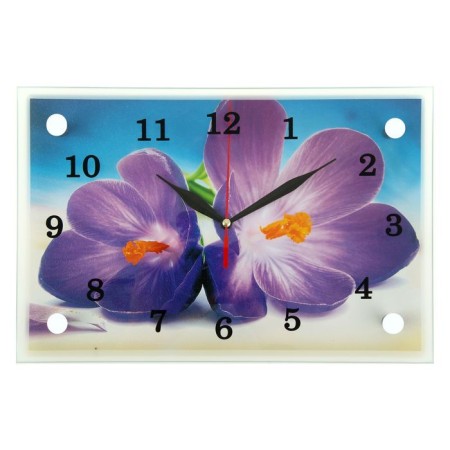 Carty clock is wall, series: flowers, "lilac flowers", 20x30 cm