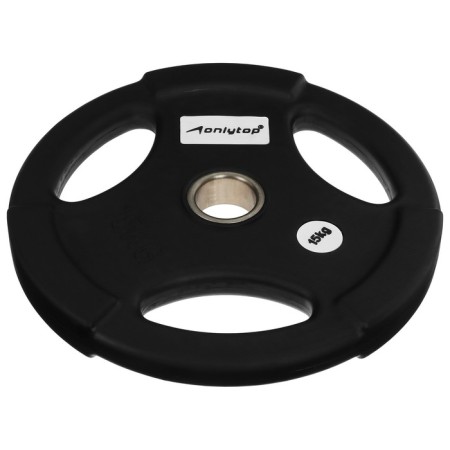 Olympic ONLYTOP disk, rubberized, with triple grip, 15 kg, d = 50 mm-2