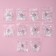 Tips for nail extension, 500 pcs, shape soft square, 10 sizes, color transparent color