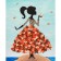 Mosaic from sequins on canvas "Girl with butterflies"