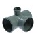 Cross sewer Flextron, 110 x 110 x 50, mm, 90 °, right