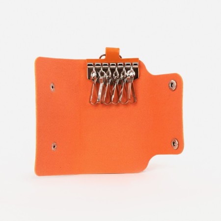 Key on the buttons, length 11 cm, 7 carbines, color orange color-2