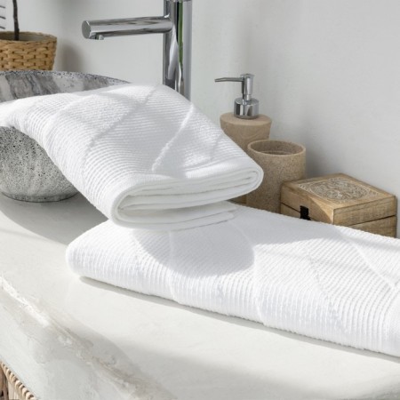 Verossa Wave Texture, 480 gr, size 70x140 cm, white color-1