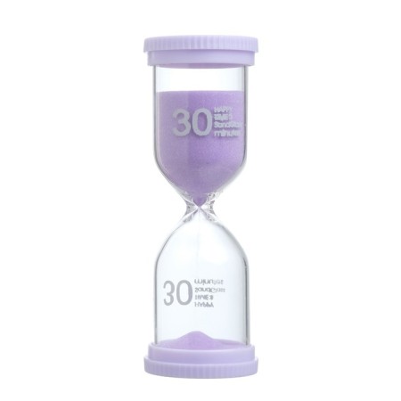 Happy Time sand clock, 30 minutes, 4.4 x 12.6 cm, lilac