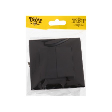 Tot Matte Glass switch, 10 a, 2 cl., With backlight, hidden, glass, black-5