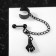 Earring "Kaff" Chain with paw, black color