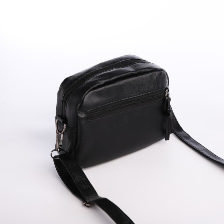 Bag Cross-Bodi with a zipper, black color-2