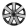 Wheel caps 14 "Gelaksi T", silver/black, carbon, set. 2 pcs