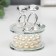 Glass souvenir "Two rings - proposal" Pearls 7.2x6.3x6.3 cm