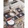 Set of napkins for setting the table "Happy Santa Claus", rectangular, rounded edges, size 30x46 cm, 4 pcs
