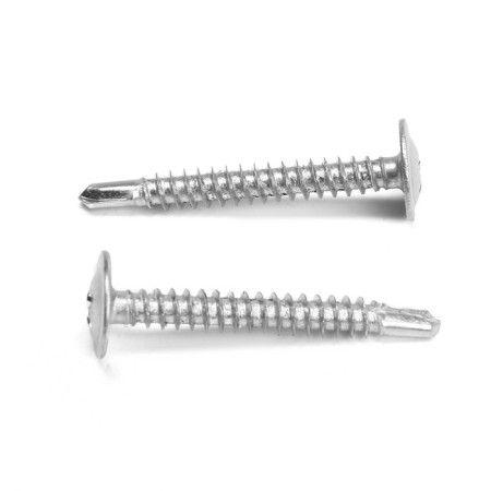 Self -tapping screws of tundra krep, with a press -shaped, drilling, 4.2x32 mm, galvanized, 100 pcs-1