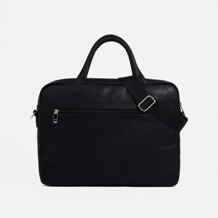 Business Business on a zipper, Textura, 2 external pockets, black color-2