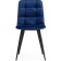 Stool on a metal frame chilli to metal/velor, black/blue 44x50x85 cm