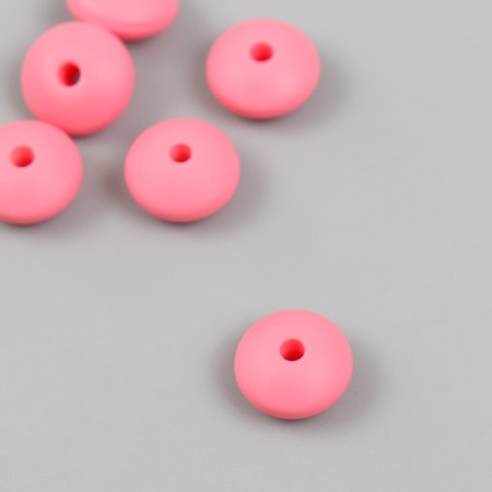 Busina silicone "flattened" children's pink d = 1.2 cm