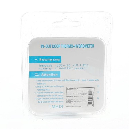 Street thermometer, hygrometer, white-4